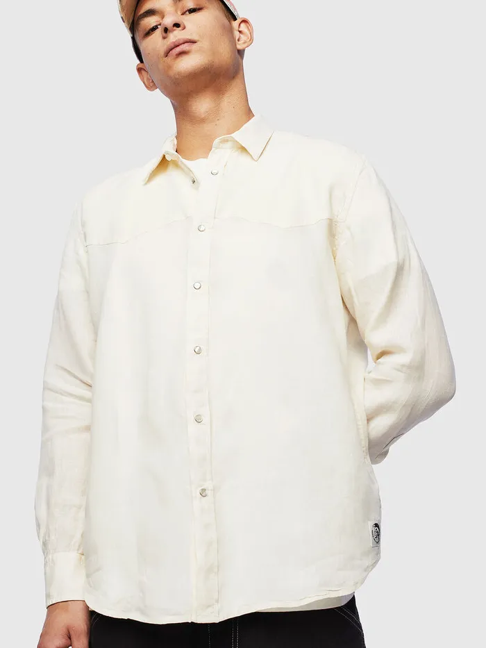 Diesel Shirts Mens SPLANB White Casaul