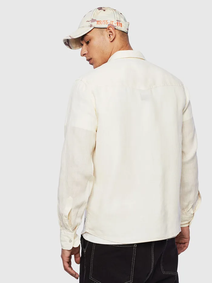 Diesel Shirts Mens SPLANB White Casaul
