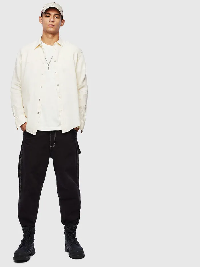 Diesel Shirts Mens SPLANB White Casaul