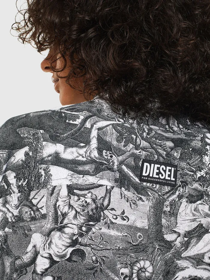 Diesel Shirts Womens CFRY BlackWhite On Sale