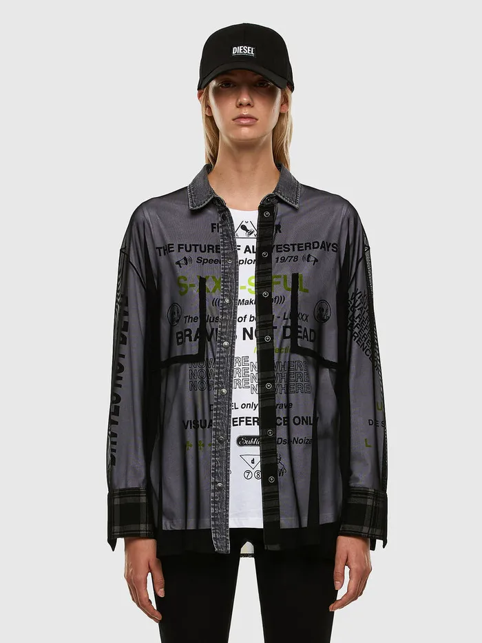 Diesel Shirts Womens CTULLA Black Gift Ideas