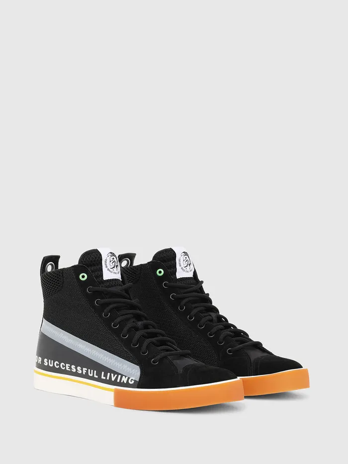 Diesel Sneakers Mens SDVELOWS MID Black Gift for Friend