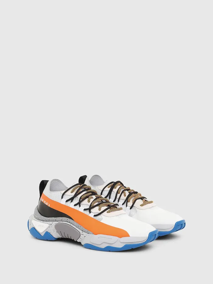 Diesel Sneakers Mens SKIPPER BAND WhiteOrange Gift 4 You