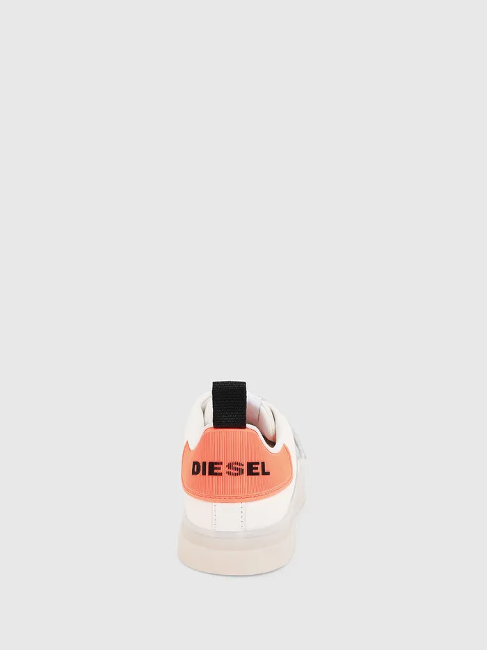 Diesel Sneakers Womens SCLEVER LOW STRAP W WhitePink Cheap On Sale