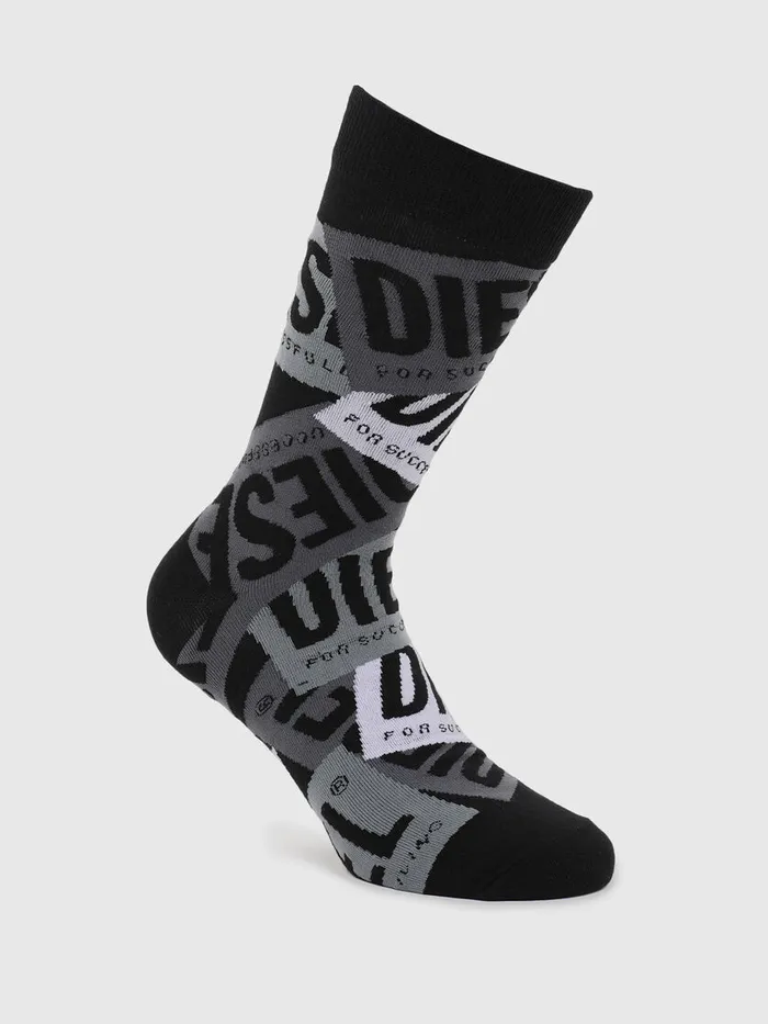 Diesel Socks Mens SKMHERMINE BlackGrey Casaul