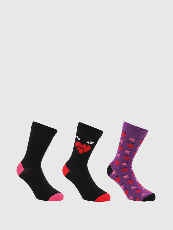 Diesel Socks Mens SKMHERMINETHREEPAC BlackViolet Near Me