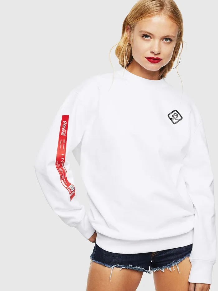 Diesel Sweaters Mens CCSBAYCOLA White Cheap On Sale