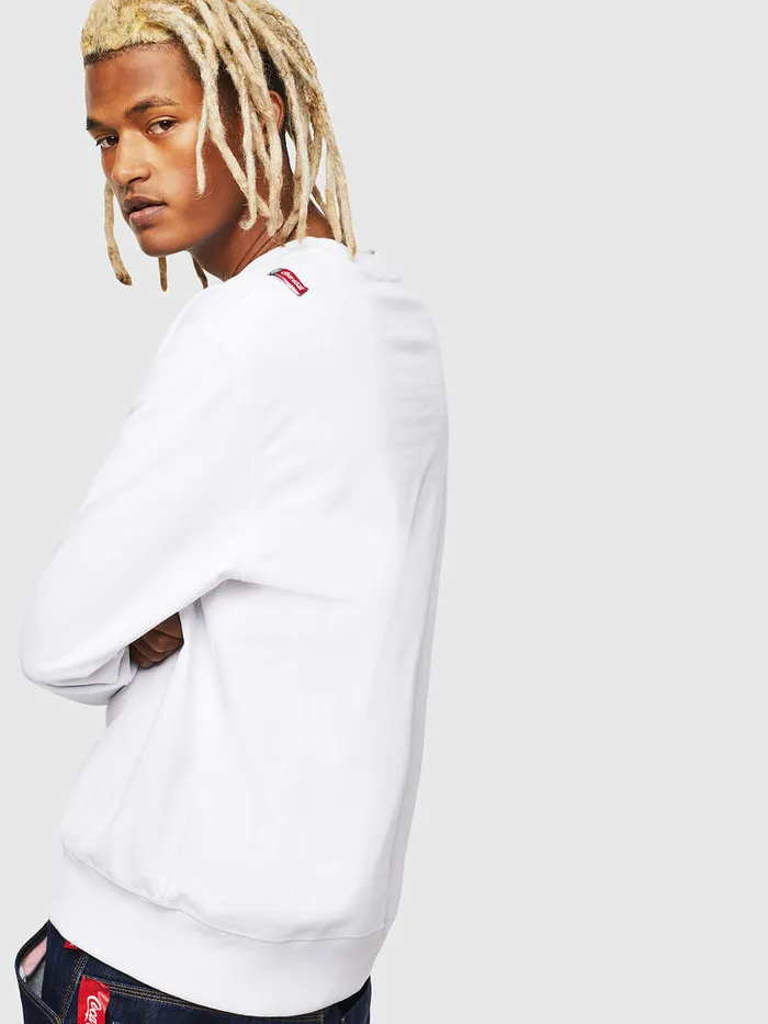 Diesel Sweaters Mens CCSBAYCOLA White Cheap On Sale