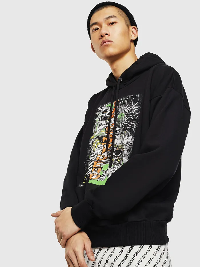 Diesel Sweaters Mens SALBYD1 Black Cheap On Sale