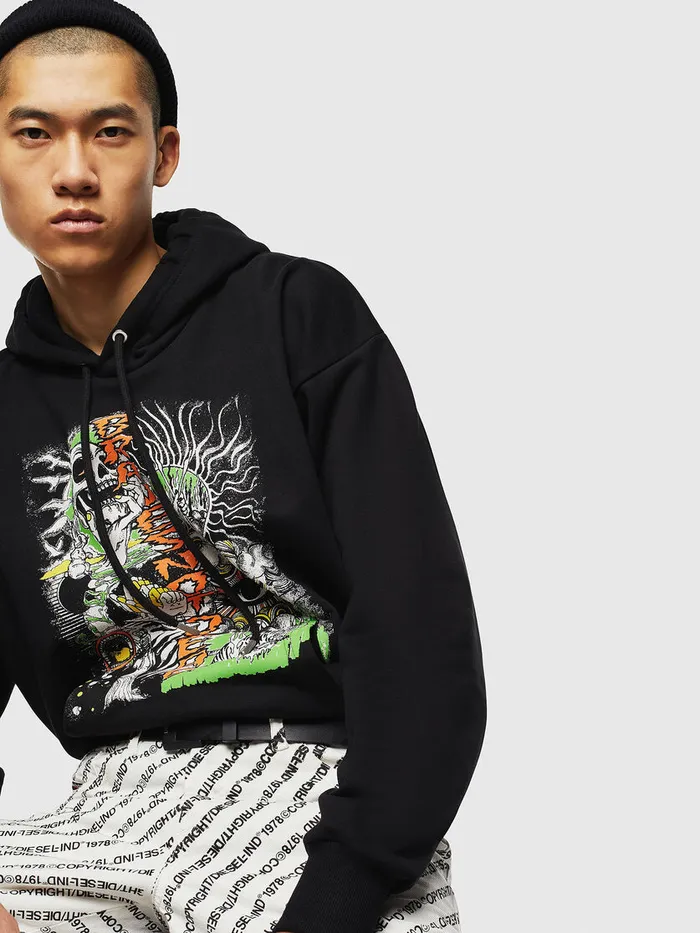 Diesel Sweaters Mens SALBYD1 Black Cheap On Sale