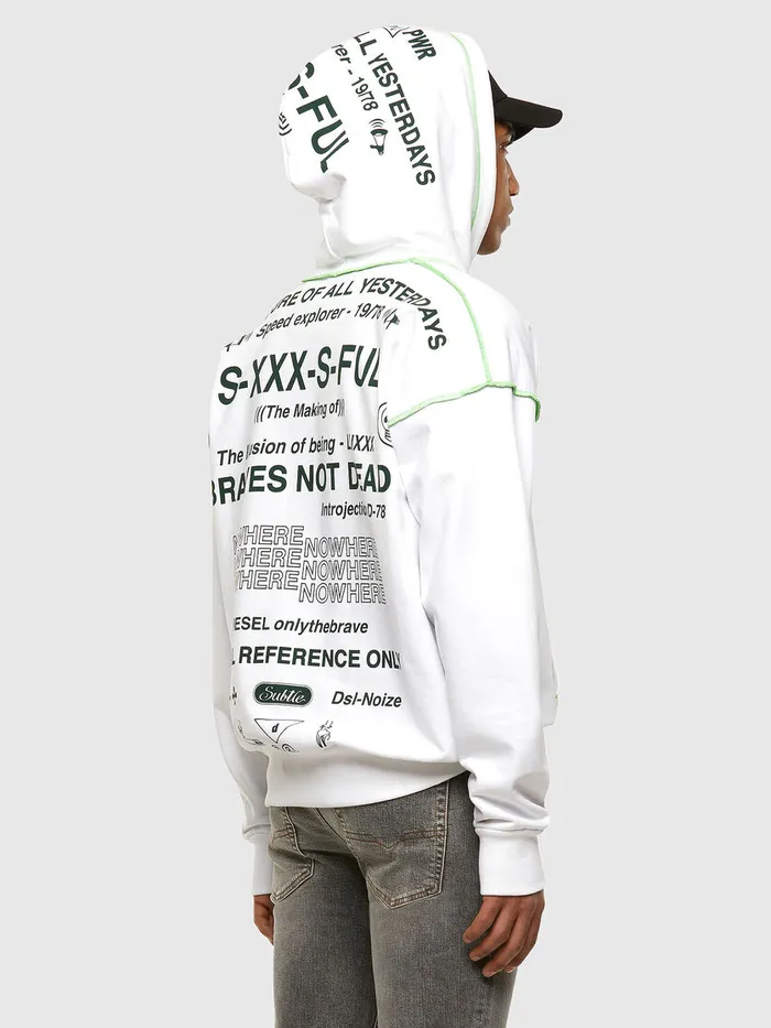 Diesel Sweaters Mens SALBYSEAM White Casaul