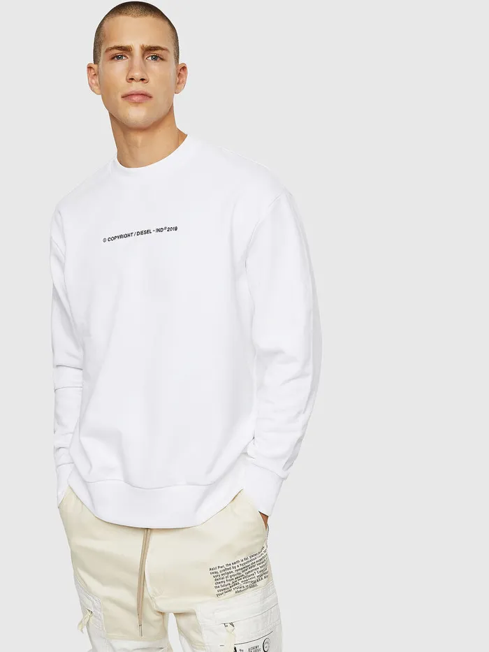 Diesel Sweaters Mens SBAYCOPY White Gift for Friend
