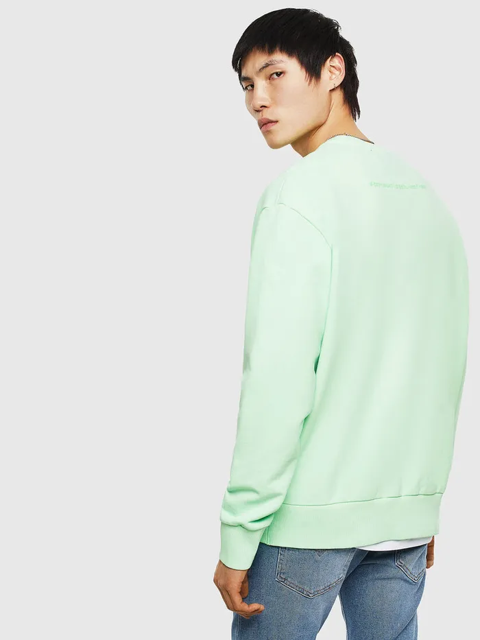 Diesel Sweaters Mens SBIAYFLUO Green Fluo Gift Ideas