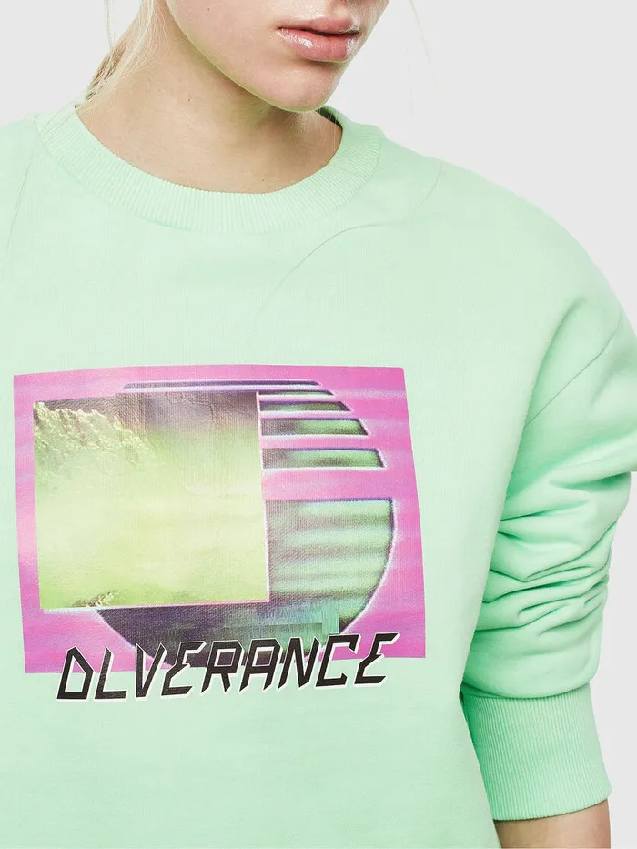 Diesel Sweaters Mens SBIAYFLUO Green Fluo Gift Ideas