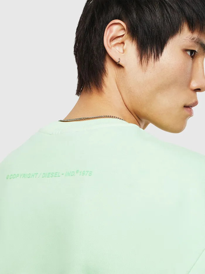 Diesel Sweaters Mens SBIAYFLUO Green Fluo Gift Ideas