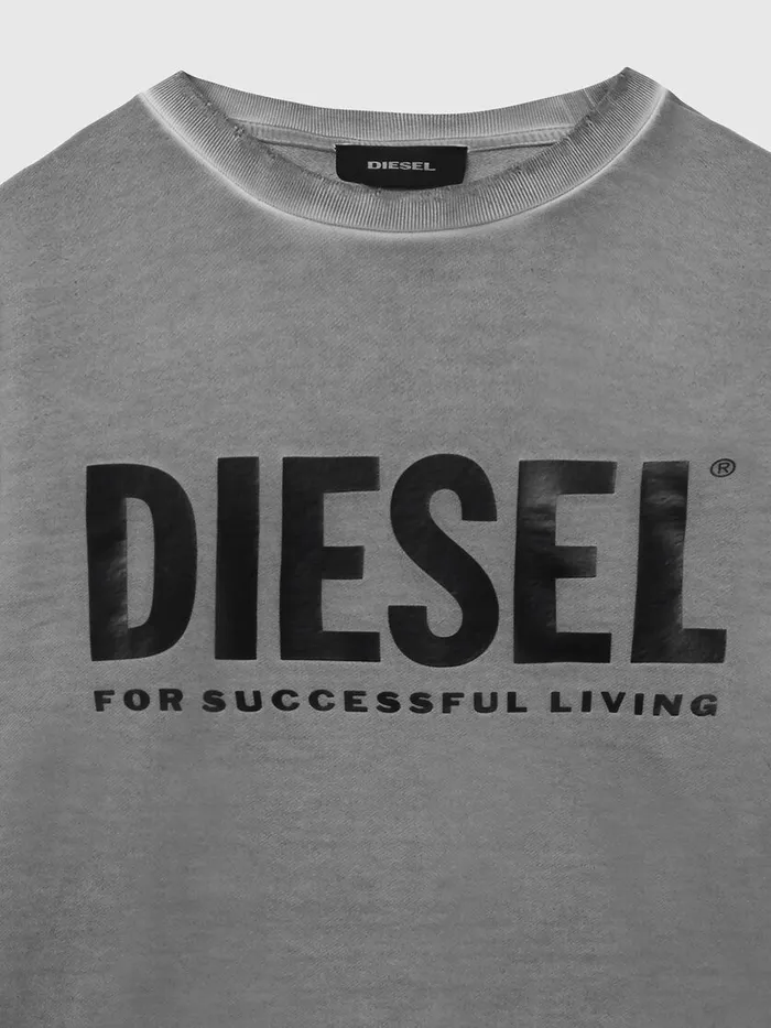 Diesel Sweaters Mens SGIRDIVISIONLOGO Grey Casaul