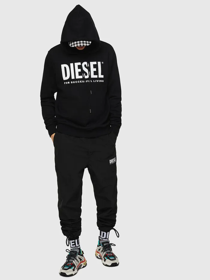 Diesel Sweaters Mens SGIRHOODDIVISION Black Near Me