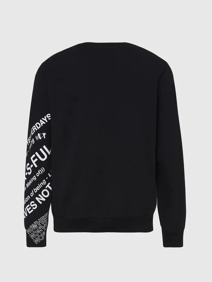 Diesel Sweaters Mens SGIRKFOLDED Black Cheap On Sale