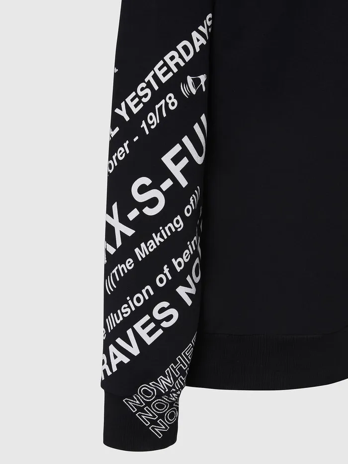 Diesel Sweaters Mens SGIRKFOLDED Black Cheap On Sale
