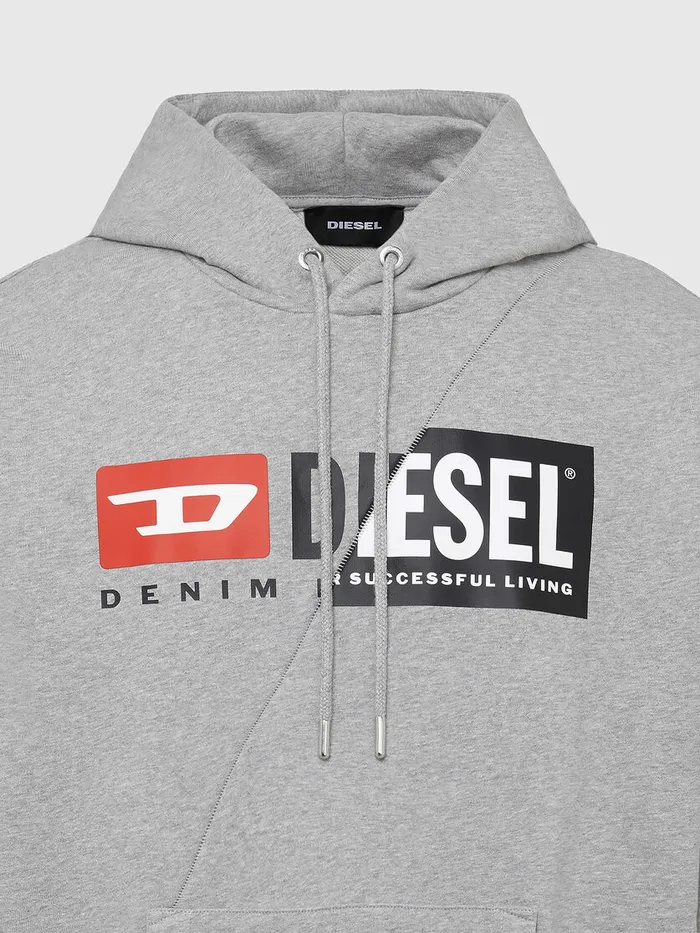 Diesel Sweaters Mens SGIRKHOODCUTY Light Grey Online