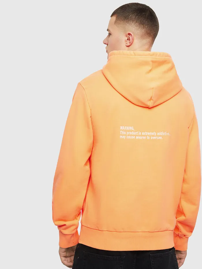 Diesel Sweaters Mens SGIRKHOODFLUO Orange On Sale