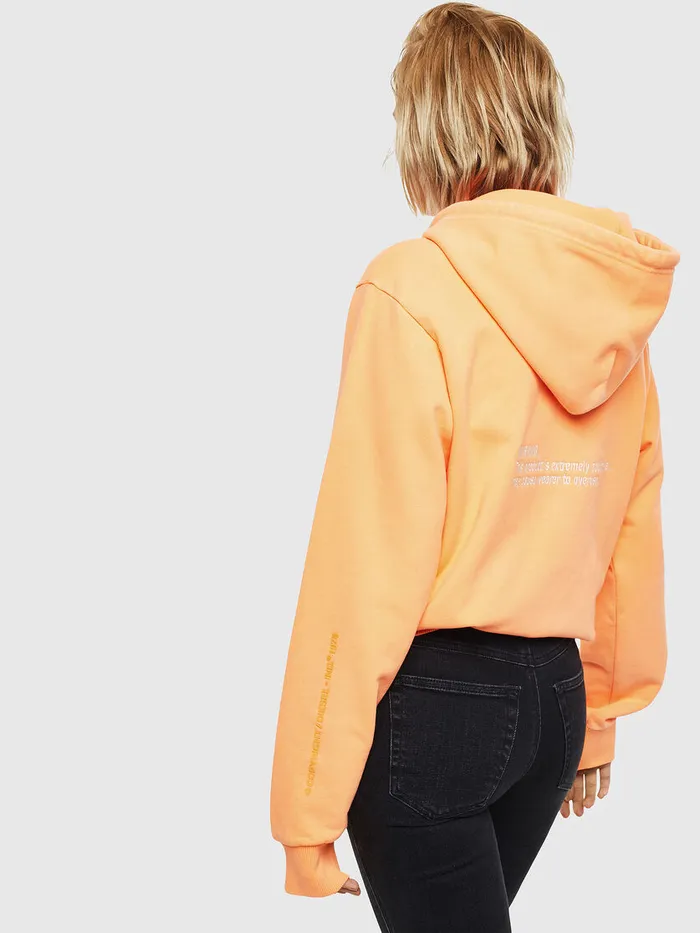 Diesel Sweaters Mens SGIRKHOODFLUO Orange On Sale