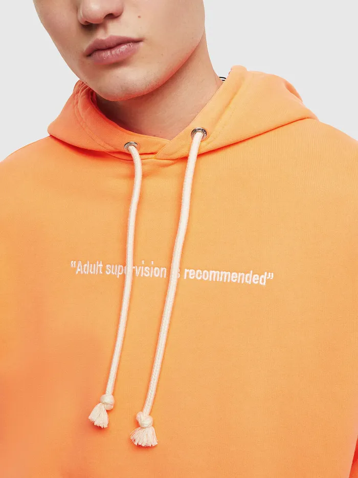 Diesel Sweaters Mens SGIRKHOODFLUO Orange On Sale
