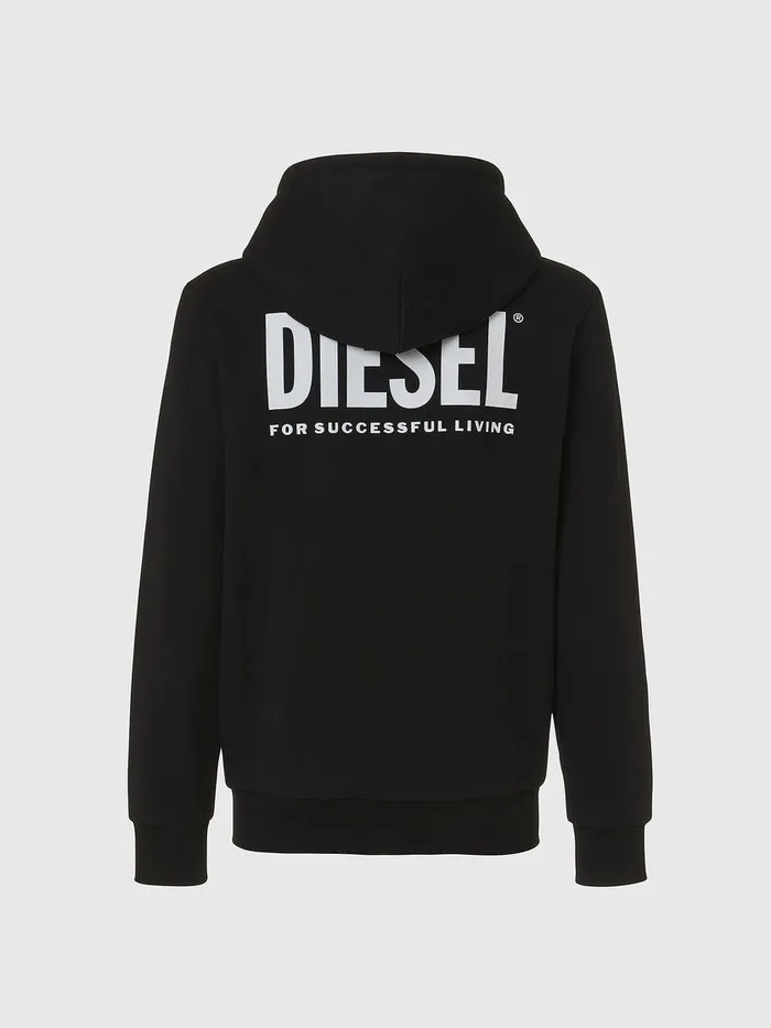 Diesel Sweaters Mens SGIRKHOODZIPLOGO Black Gift 4 You