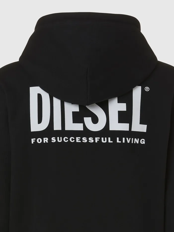 Diesel Sweaters Mens SGIRKHOODZIPLOGO Black Gift 4 You