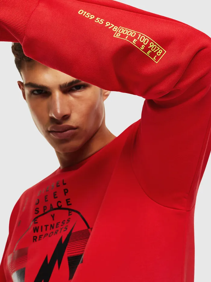 Diesel Sweaters Mens SGIRKJ2 Red Online
