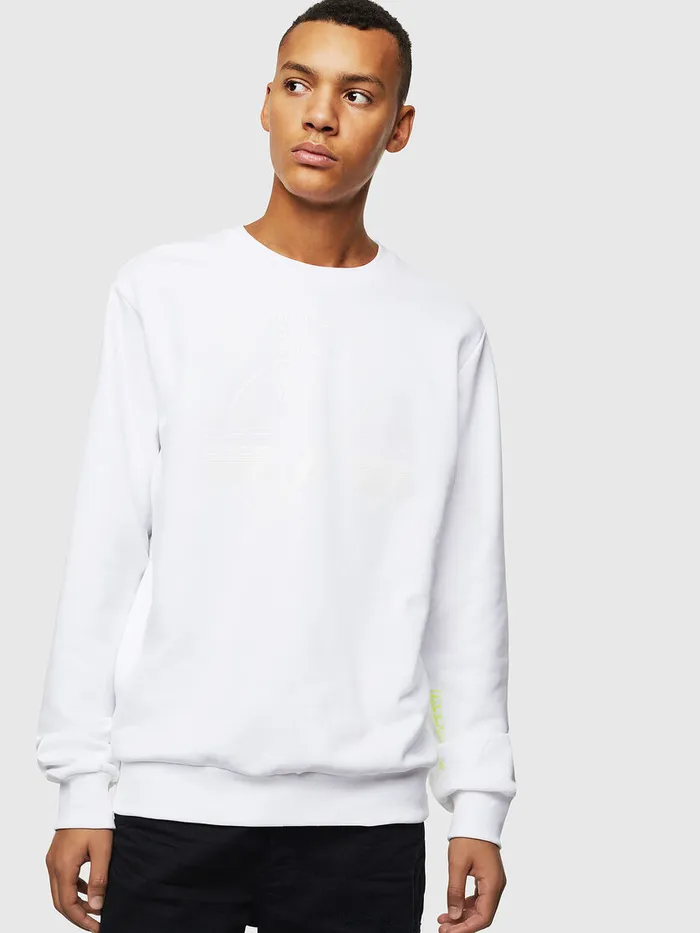 Diesel Sweaters Mens SGIRKJ2 White Gift 4 You
