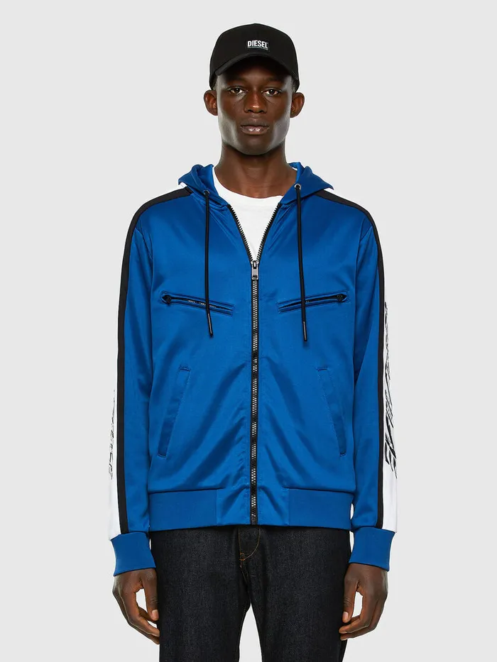 Diesel Sweaters Mens SSTEEL Blue Cheap On Sale