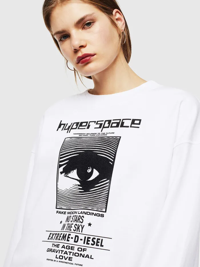 Diesel Sweaters Womens FAKUA White On Sale