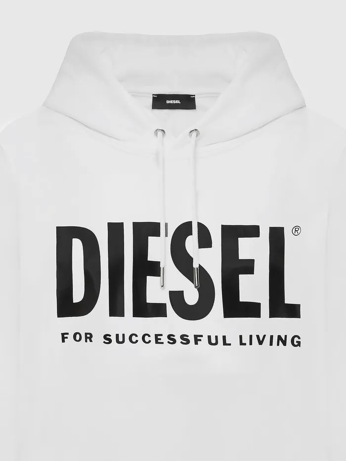Diesel Sweaters Womens FANGHOODLOGO White Near Me