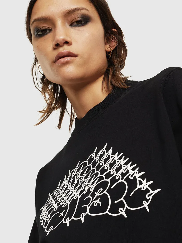 Diesel Sweaters Womens FANGS2 Black Near Me