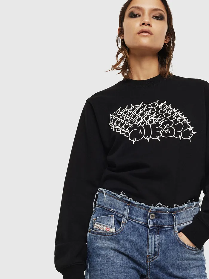 Diesel Sweaters Womens FANGS2 Black Near Me