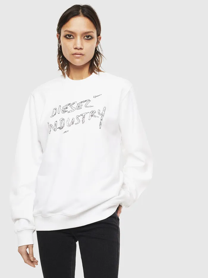 Diesel Sweaters Womens FANGS3 White On Sale