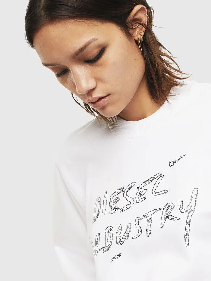 Diesel Sweaters Womens FANGS3 White On Sale