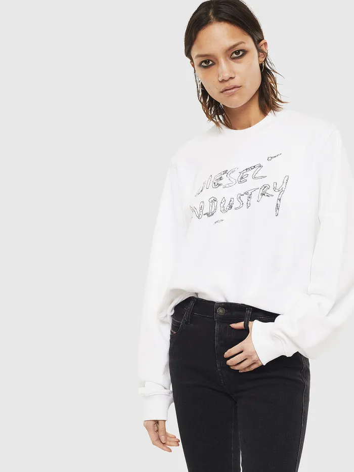 Diesel Sweaters Womens FANGS3 White On Sale