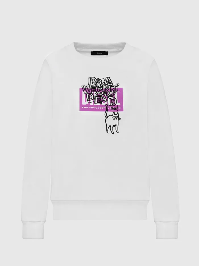 Diesel Sweaters Womens FMAGDAE40 White Cheap On Sale
