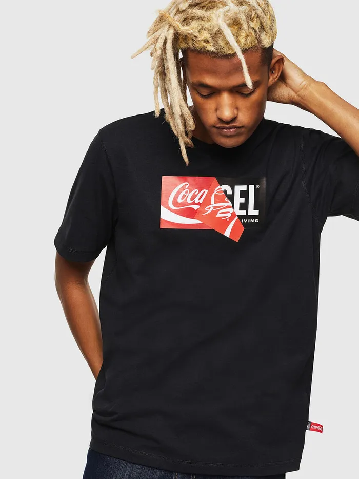Diesel Tshirts and Tops Womens CCTJUSTCOLA Black Gift 4 You