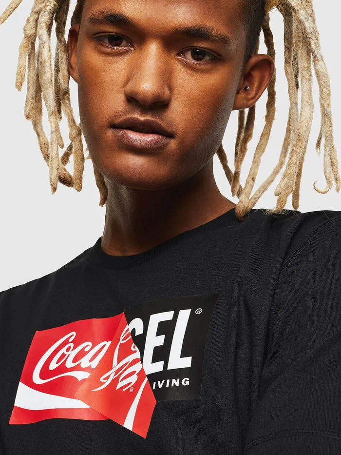 Diesel Tshirts and Tops Womens CCTJUSTCOLA Black Gift 4 You
