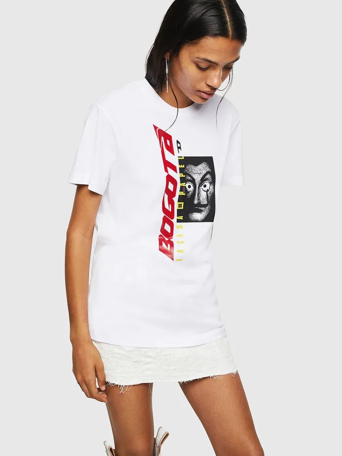 Diesel Tshirts and Tops Womens LCPTDIEGOBOGOTA White Casaul