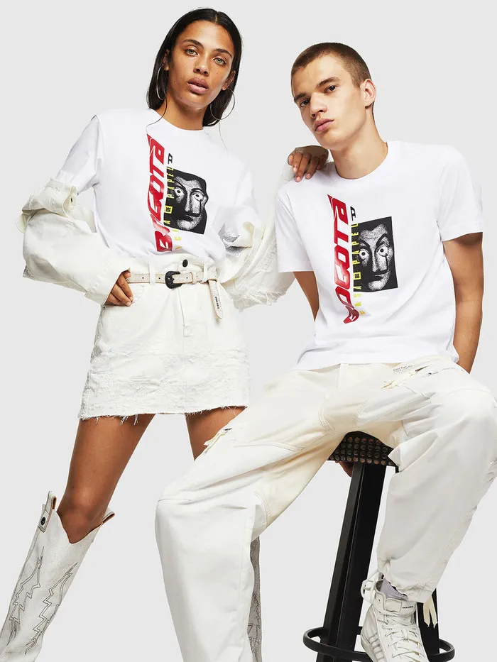 Diesel Tshirts and Tops Womens LCPTDIEGOBOGOTA White Casaul