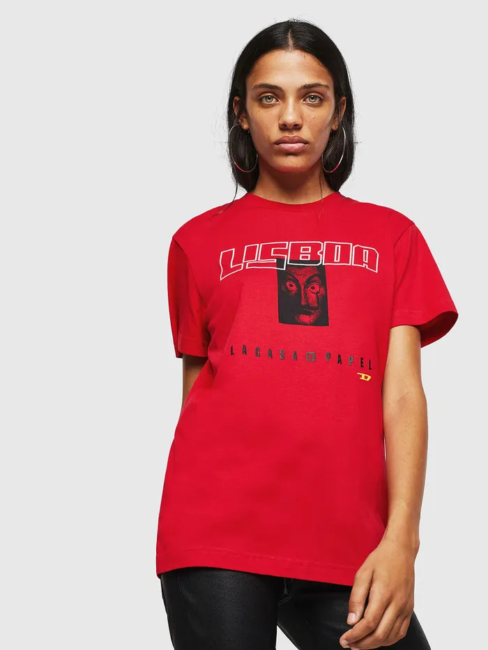 Diesel Tshirts and Tops Womens LCPTDIEGOLISBOA Red Gift Ideas