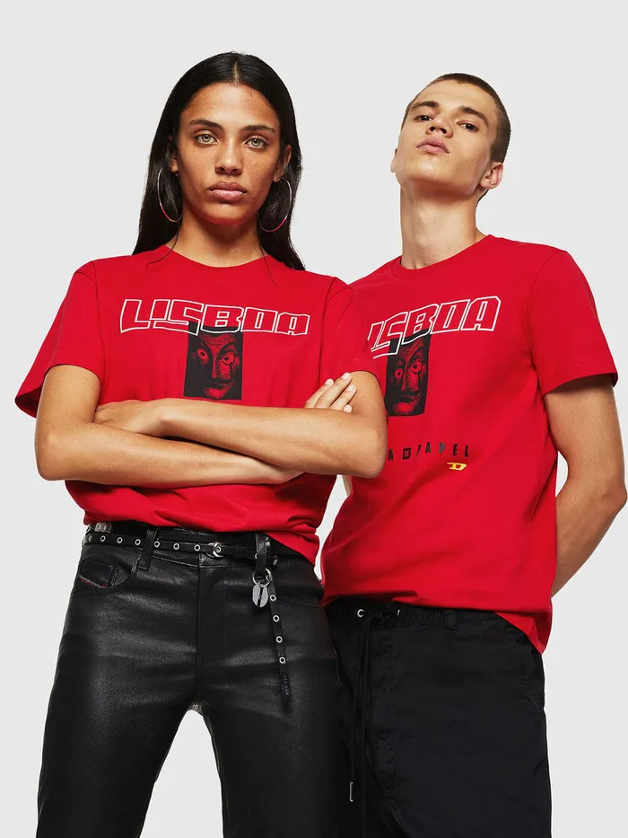Diesel Tshirts and Tops Womens LCPTDIEGOLISBOA Red Gift Ideas