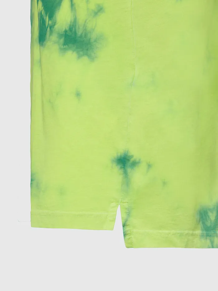 Diesel Tshirts and Tops Womens TJUSTSLITSX86 GreenYellow Popular