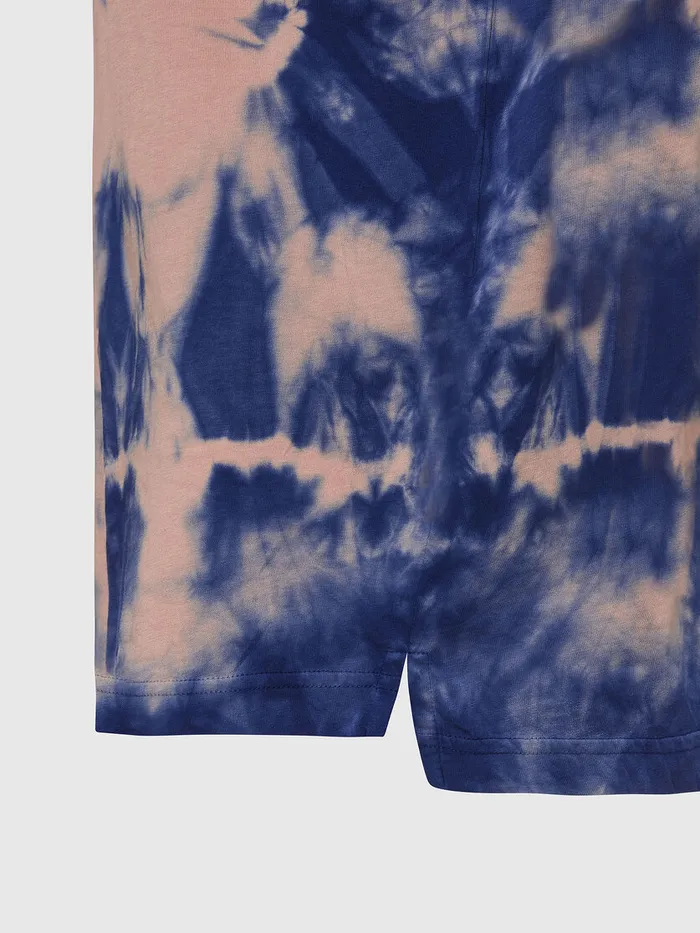 Diesel Tshirts and Tops Womens TJUSTSLITSX86 PinkBlue For Sale