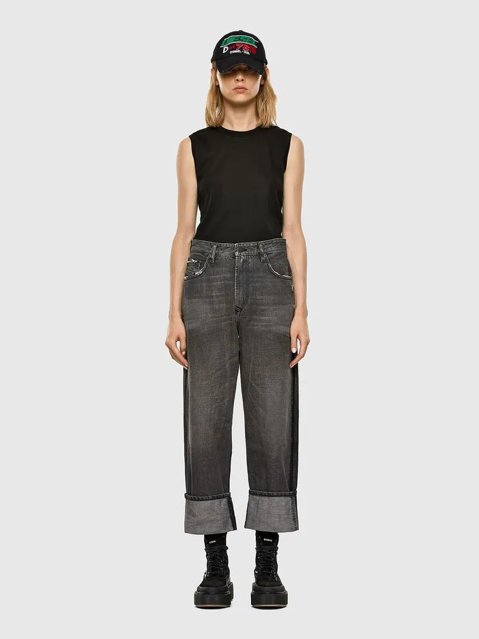 Diesel Tshirts and Tops Womens TPENS Black Cheap On Sale