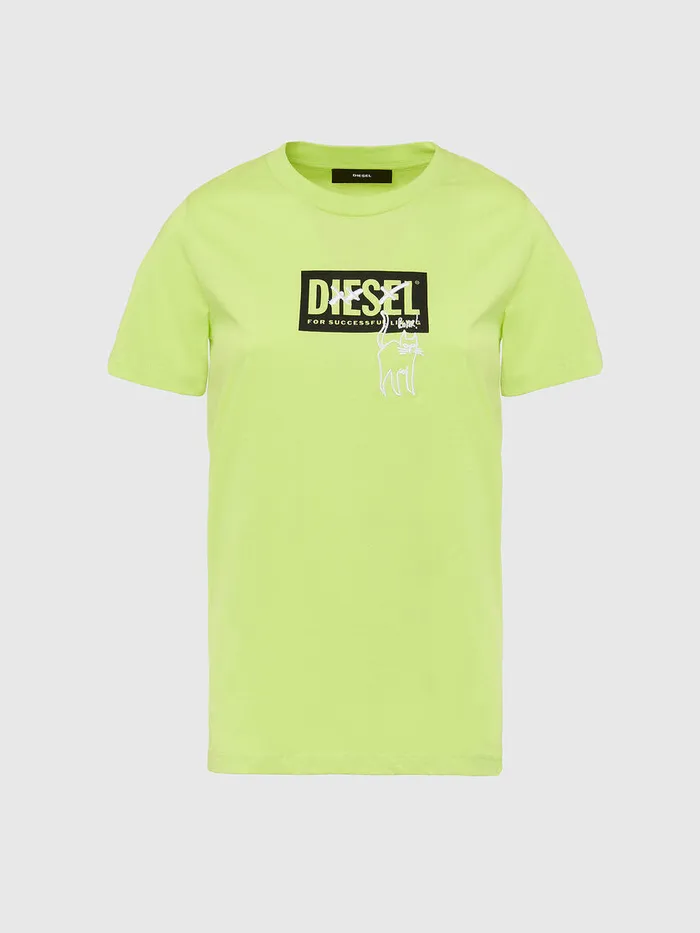 Diesel Tshirts and Tops Womens TSILYE52 Green Fluo Gift Ideas